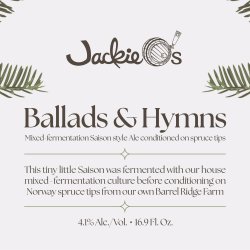 Jackie O’s Ballads & Hymns - Jackie O’s Brewery