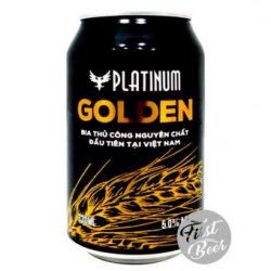 Bia Platinum Golden 5% – Lon 330ml – Thùng 24 Lon - First Beer – Bia Nhập Khẩu Giá Sỉ