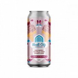 Vault City Brewing Red Berry Waffle Cone Shortcake Triple Scoop