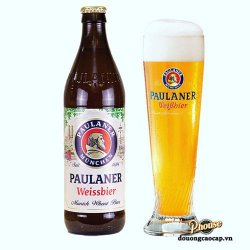 Bia Paulaner Weissbier 5.5% – Chai 500ml – Thùng 20 Chai - PHouse – Đồ Uống Cao Cấp