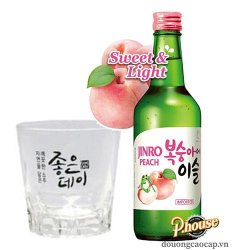 Rượu Jinro Soju Peach 13%  Chai 360ml – Thùng 20 Chai - PHouse – Đồ Uống Cao Cấp