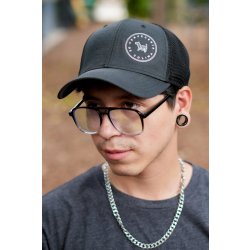 GORRA BEISBOLERA NEGRO JASPE SELLO - Cervecería de Colima