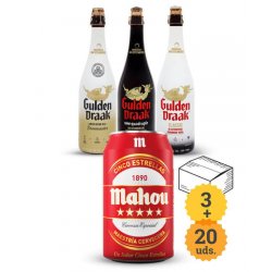 Mahou 5 Estrellas + Dragón de Oro Belga - Escerveza