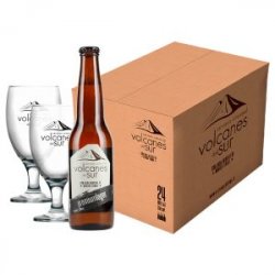 Volcanes del Sur Premium Lager 350 cc + 2 Copas de Regalo - Volcanes del Sur