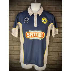 Spitfire Retro Cricket Shirt NavyGrey - Shepherd Neame