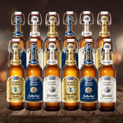 Hacker Pschorr Mixed Beer Case of German Weissbier, Kellerbier &amp; Gold Pack (12 Pack) - Beerhunter