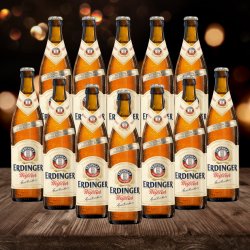 Erdinger Weissbier German Wheat Beer 500ml Bottles - 5.3% ABV (12 Pack) - Beerhunter