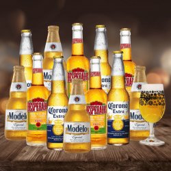 Premium Mexican Lager Mixed Case with Beerhunter Glass (12 Pack) - Beerhunter