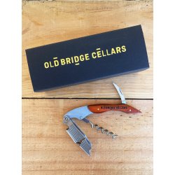 Old Bridge Cellars Wooden Corkscrew - Old Bridge Cellars