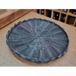 PLATEAU ACRYLIQUE NOIR ROND - Caves Saint Poloises