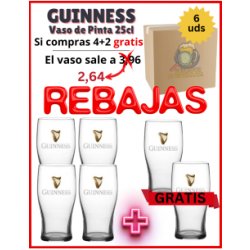 GUINNESS - Vaso de Pinta - 6 Unidades 25cl - Buscador de Cervezas - Brewhouse