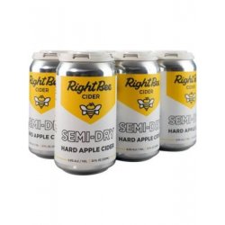 RIGHT BEE SEMI-DRY HARD CIDER 12oz 6PK CANS - Schaefer’s