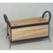 JARDINIERE EN BOIS + METAL NOIR PIED 20x10x12 JARDINIERE EN BOIS + METAL NOIR PIED 20x10x12
