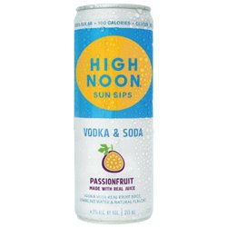 High Noon Spirits Sun Sips Passionfruit Vodka & Soda 4 pack 12 oz. Can - Petite Cellars