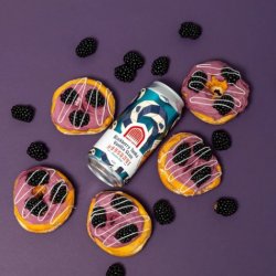 Vault City Brewing Blackberry Tonka Vanilla Glaze Doughnut