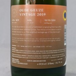 Geuze Gueuze 3 Fonteinen  Oude Geuze Vintage 2019. 1819 No 116  37,5cl - Gedeelde Vreugde
