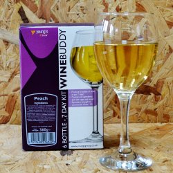 WineBuddy - Peach Wine Kit - 7 Day - 6 Bottles - Brewbitz Homebrew Shop