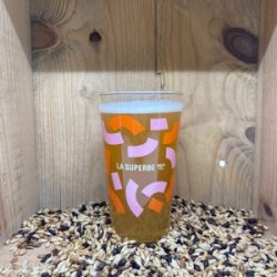 Verre 25cl  La Superbe  orange et rose - BAF - Bière Artisanale Française