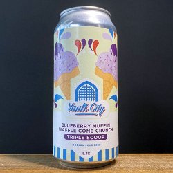 Vault City Blueberry Muffin Waffle Cone Crunch Triple Scoop - NORD Bottle Shop