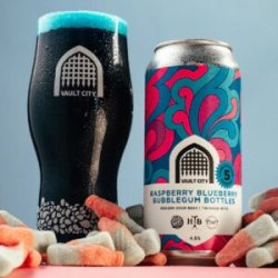 Vault City  Raspberry Blueberry Bubblegum Bottles  4.5% - The Black Toad