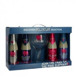 Bière Délirium Coffret Discovery 4 x 33 cl + 1 Verre - Calais Vins