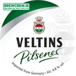 Veltins - Pilsner - 4.8% ABV - 30l Keg (53 Pints) - The Brew Crew