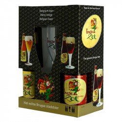 Coffret Bière Belge BRUGGSE ZOT 4 X 33 cl + 1 Verre - Calais Vins