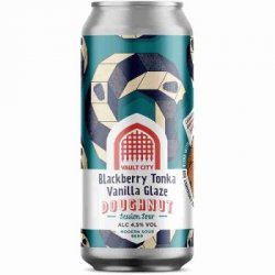 Vault City Brewing Blackberry Tonka Vanilla Glaze Doughnut