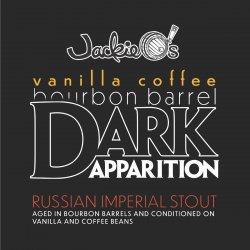 Jackie O’s Vanilla Coffee Bourbon Barrel Dark Apparition - Jackie O’s Brewery