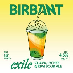 Birbant  Exile  Guava & Lichee & Kiwi Sour Ale - Browarium