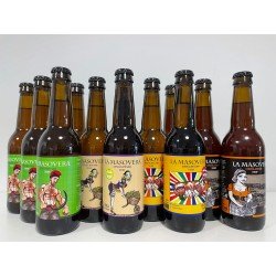 M3 - Pack 12 ampolles (3 de cada) - Cervesa artesana Cabalera, Truja Fera, Pubilla i Cop de Falç - La Masovera 33 cl - La Masovera