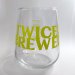 Twice Brewed Logo Mencia Craft Beer Glass - Green 
