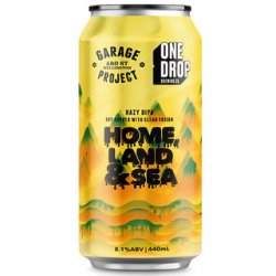 One Drop Brewing x Garage Project Home, Land & Sea Hazy Double IPA 440ml - The Beer Cellar