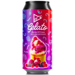 Funky Fluid - Gelato: Berries & Cream - 5.5% Ice Cream Sour - 500ml Can - The Triangle