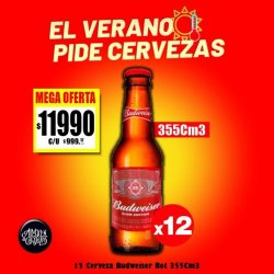 VERANO 25 - 12 Budweiser 355Cm3 Bot - Almacén de Cervezas