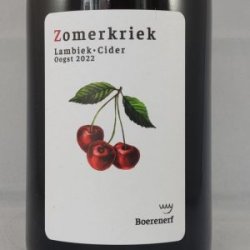 Lambic Fruit Zomerkriek  Oogst 2022 - Gedeelde Vreugde