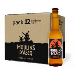 Pack 12 Cervezas Ambrée Moulins d’Ascq 33cl - BIOrigin - Biorigin