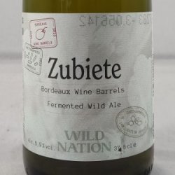 Wild Ale Zubiete  37,5cl - Gedeelde Vreugde