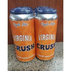 Coyote Hole Ciderworks Virginia Crush Orange Vanilla Hard Cider 4 pack 16 oz. Can - Petite Cellars