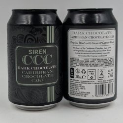 Siren Craft Brew Dark Chocolate Caribbean Chocolate Cake