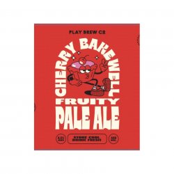 Play Brew Co, Cherry Bakewell, Cherry & Almond Fruity Pale Ale, 4.5%, 440ml - The Epicurean