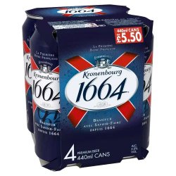 Kronenbourg 1664 Lager 4x440ml - Bot Drinks