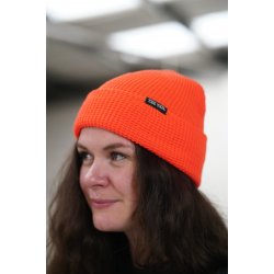 Cloudwater The Veil - Blaze Orange Knit Beanie - Cloudwater