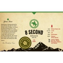 Elevation Beer 8 Second Kölsch 6 pack 12 oz. Can - Outback Liquors