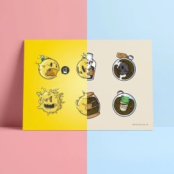 The Craft Diaries - Juice Bomb & Stout Life Print set - 2x Unframed A4 Print (Price includes UK P+P) - The Craft Diaries