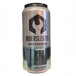 Moersleutel Craft Brewery Barcode: Silver & Aquamarine