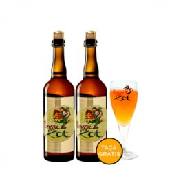 Pack 2 s Belgas Brugse Zot Blond 750ML + Taça Grátis - CervejaBox