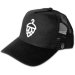 Gorra Trucker Premium Negra  Logo Silicona Blanca 