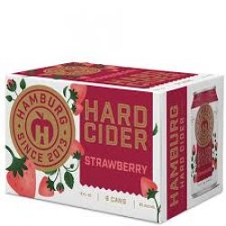 Hamburg Strawberry Hard Cider 24 pack12 oz cans - Beverages2u