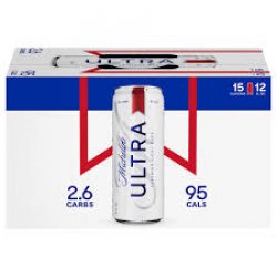 Michelob Ultra Light Lager 15 pack12 oz cans - Beverages2u